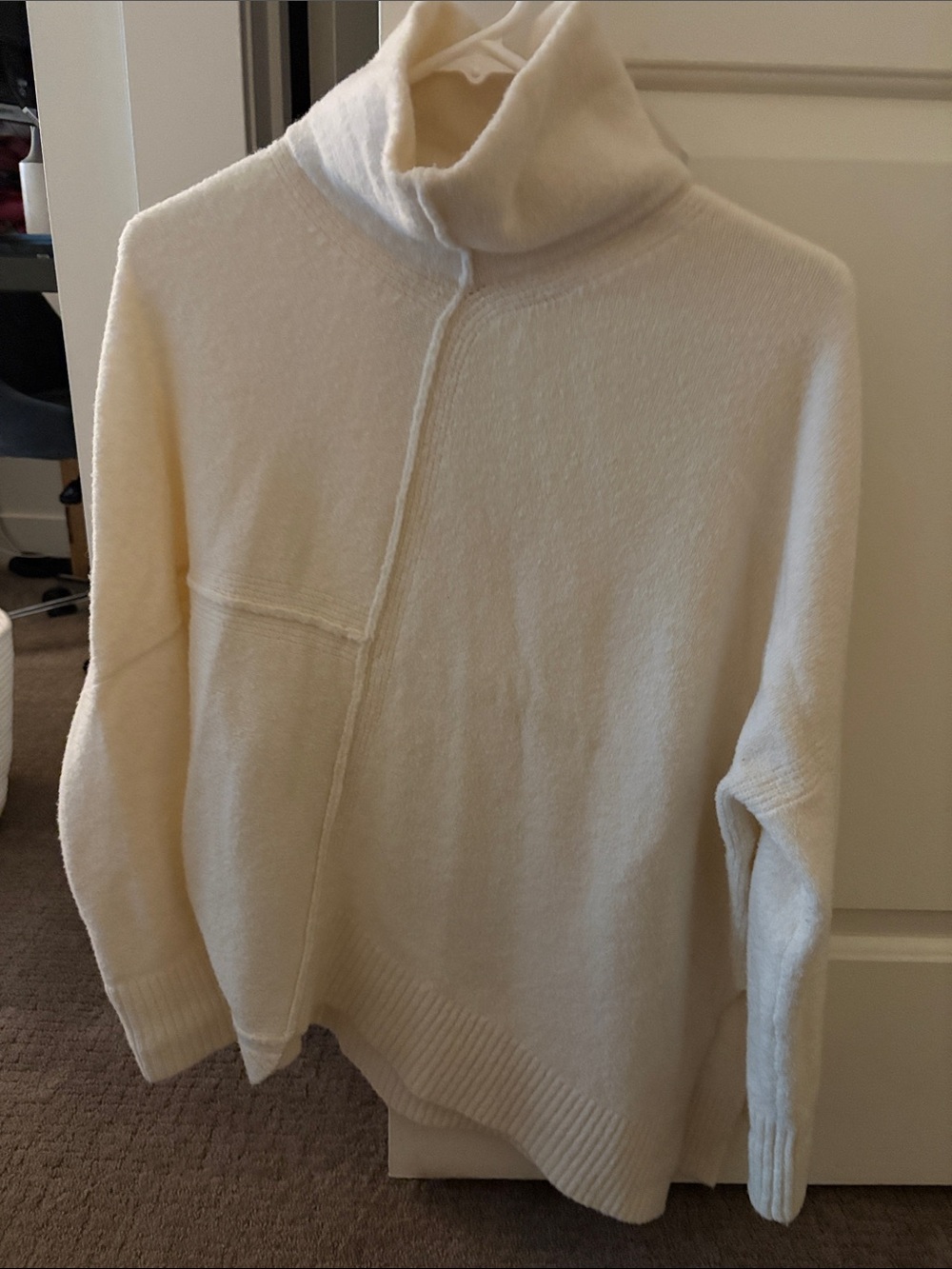 All Saints Cream Turtleneck Sweater